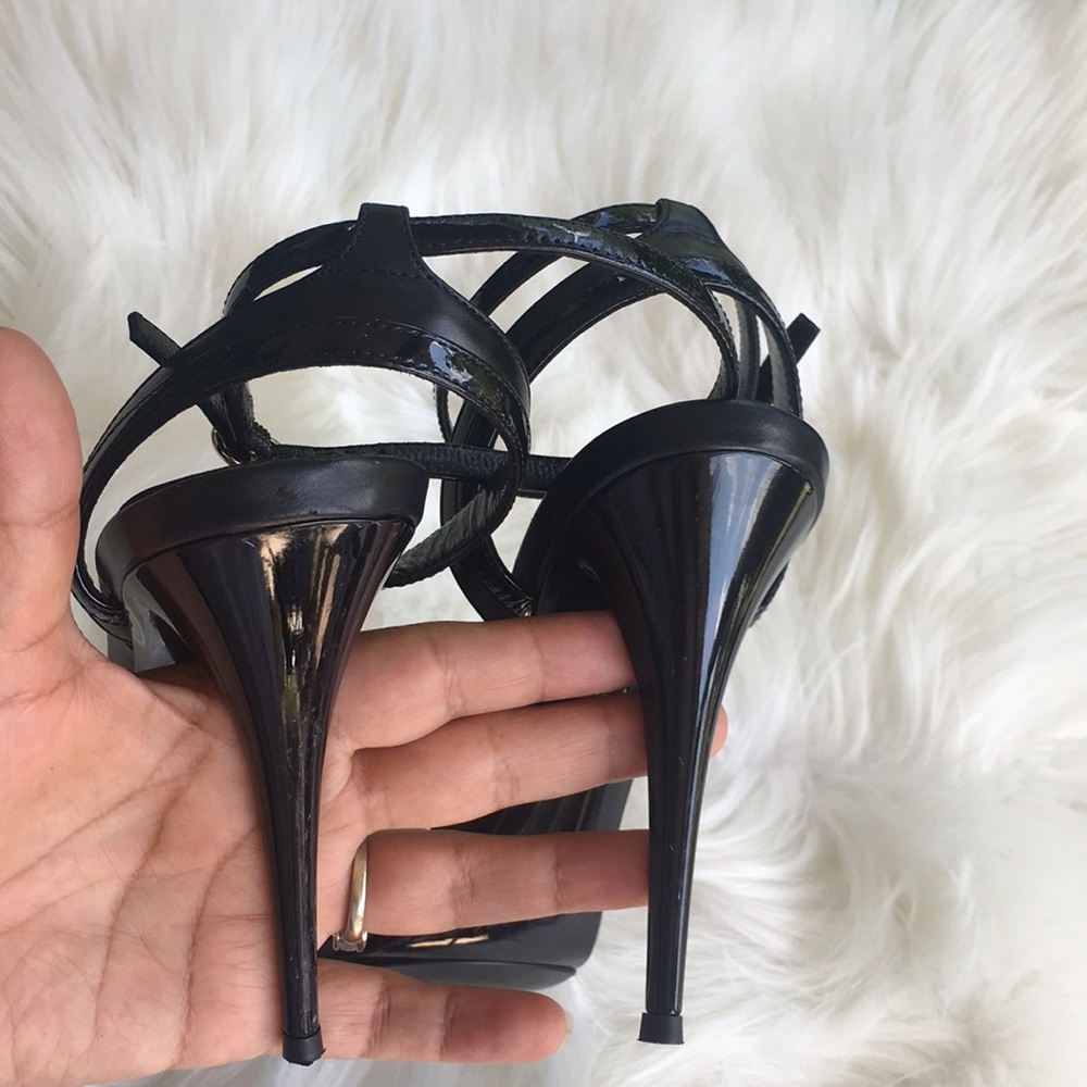 Ralph Lauren:Black High heel Sandals Size 8B. - Picture 6 of 8